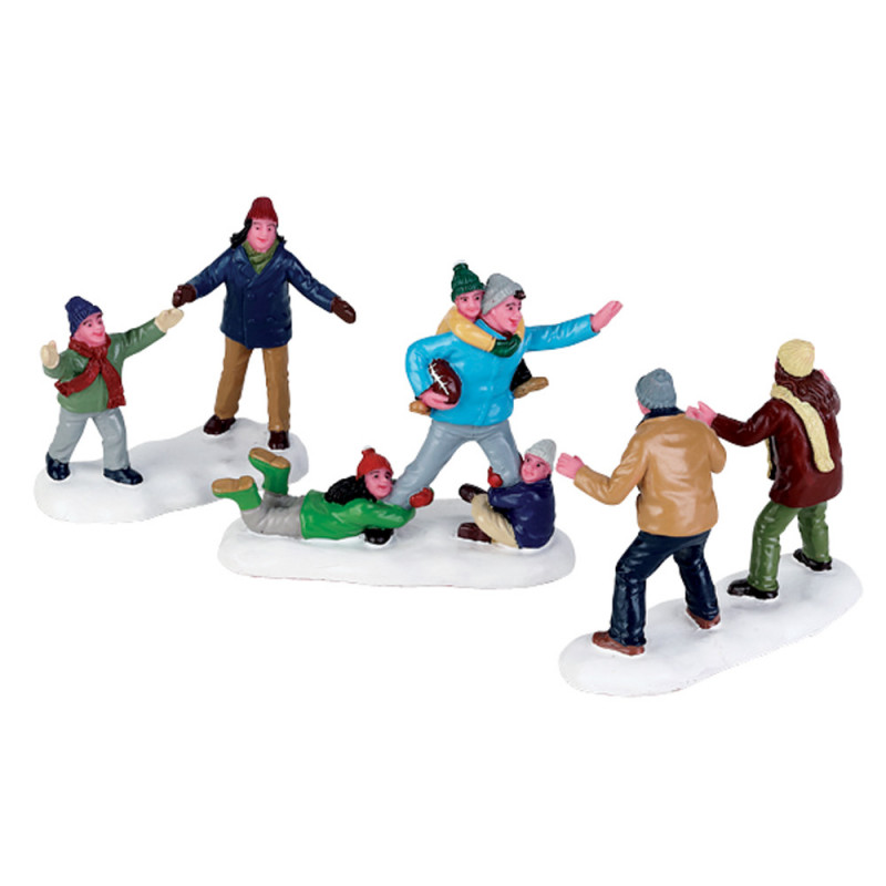 Figurines de Noël : Football américain entre amis