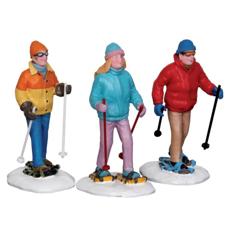 Figurine de Noël : Sortir en raquettes à Vail Vill