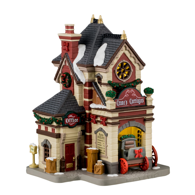 Scène de Noël : Les calèches de Caddington Village