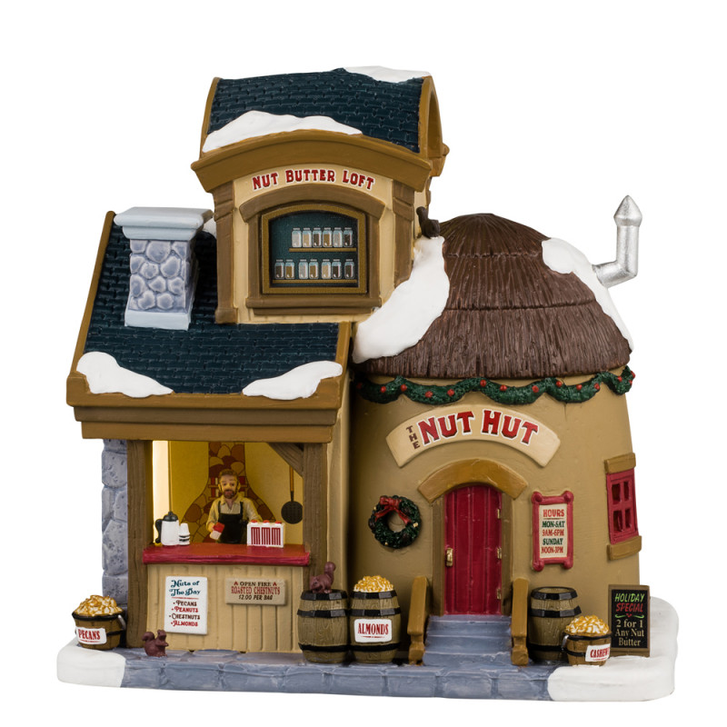 Scène de Noël : Boutique de noix à Caddington Vill