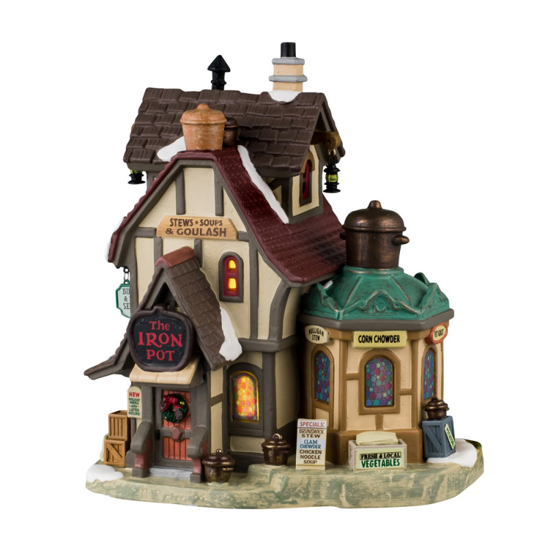 Scène de Noël : Restaurant The Iron Pot - H. 18,5c