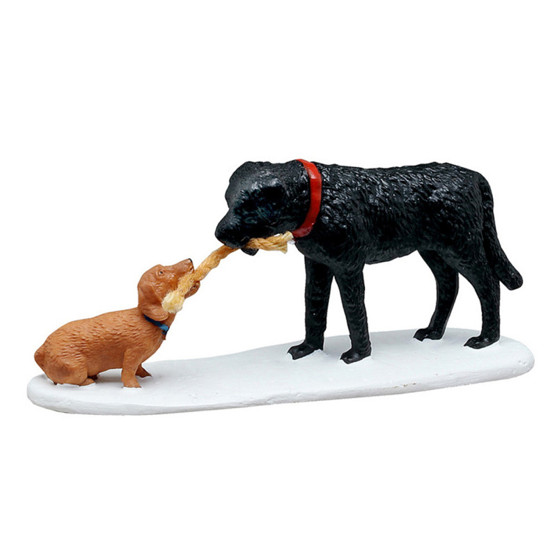 Figurine en résine, qui tire le plus fort ? - H. 3
