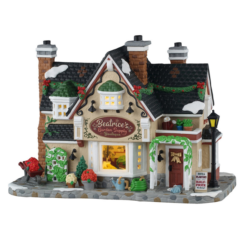 Scène animée, Caddington village, boutique jardin