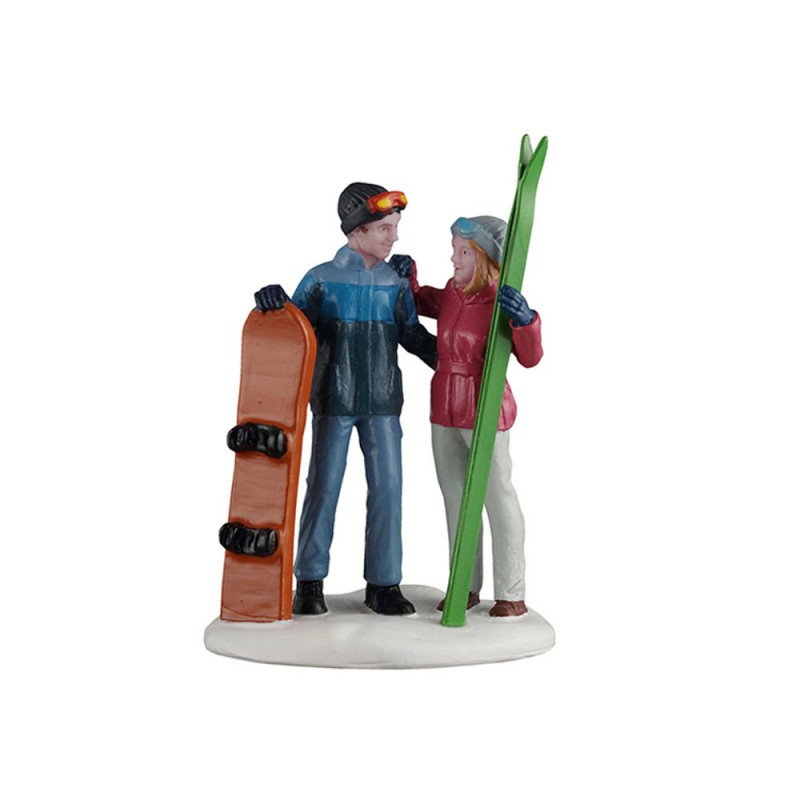 Figurine de Noël : rendez-vous d'hiver - H. 7,5cm