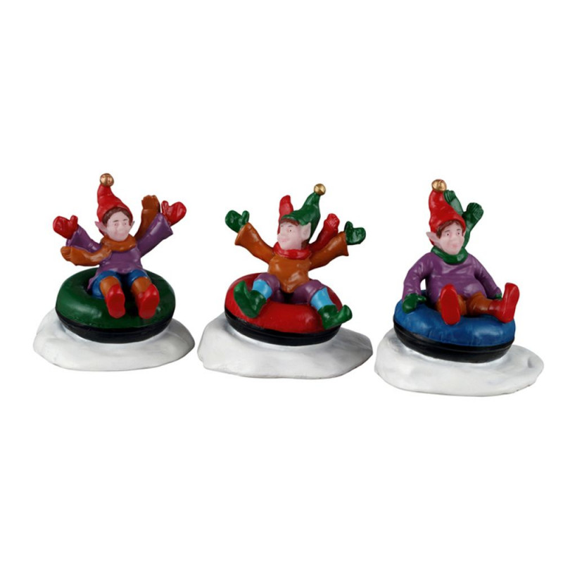Lot de 3 figurines de Noël : les amateurs de bouée