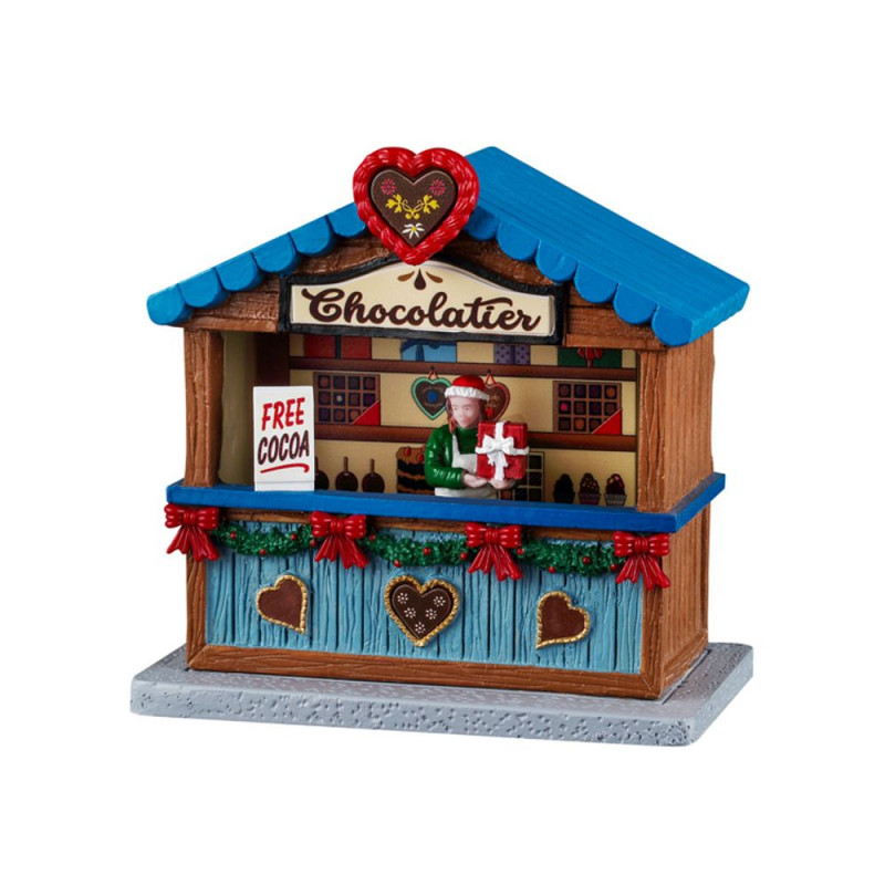 Stand de marché de Noël 'Chocolatier' - H. 11,5cm