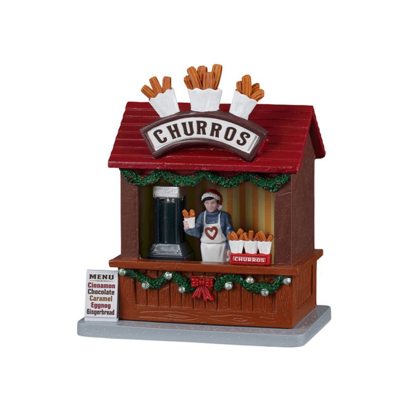Stand de marché de Noël 'Churros' - H. 13cm
