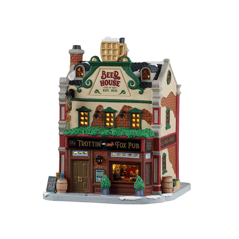 Scène lumineuse de Noël 'Le pub Trottin's Fox' - H