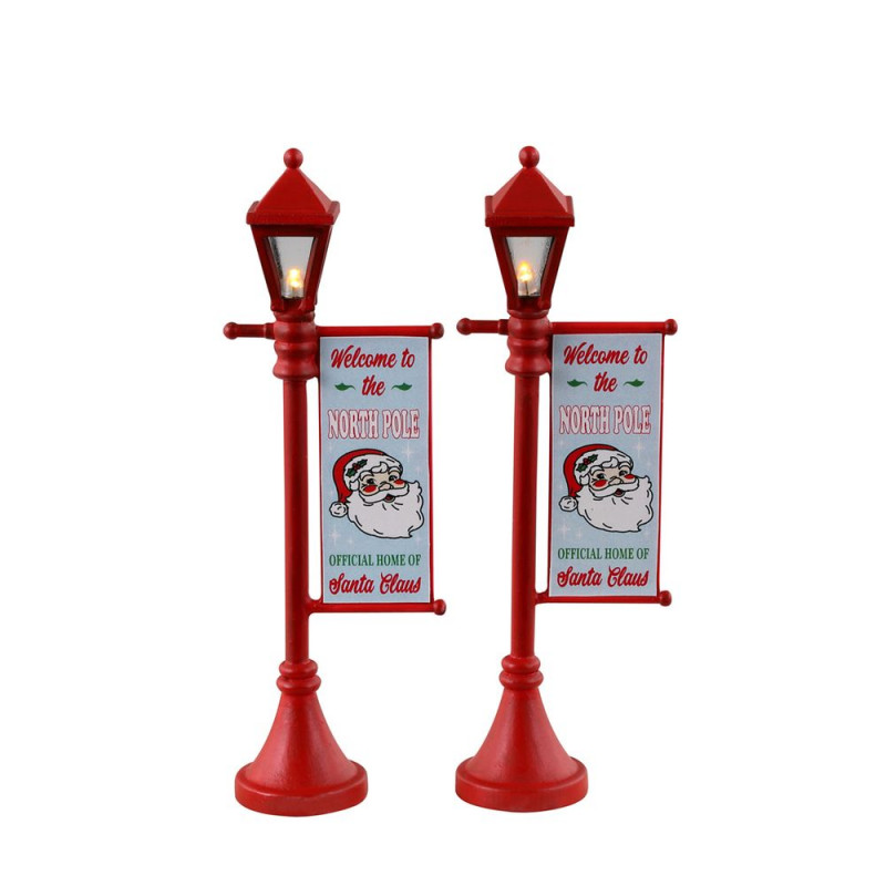 Lot de 2 lampadaires 'Pôle Nord' pour village de N
