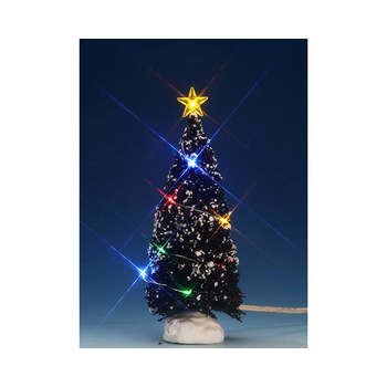 Arbre électrique : 12 LED, multicolore, piles