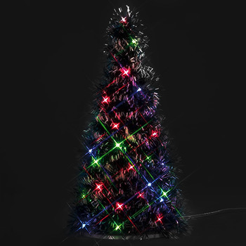 Grand sapin illuminé multicolore