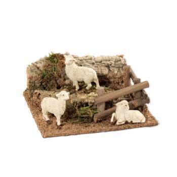 Brebis sur colline 16X15X8 cm