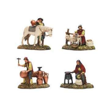 Assortiment 4 métiers - 10cm