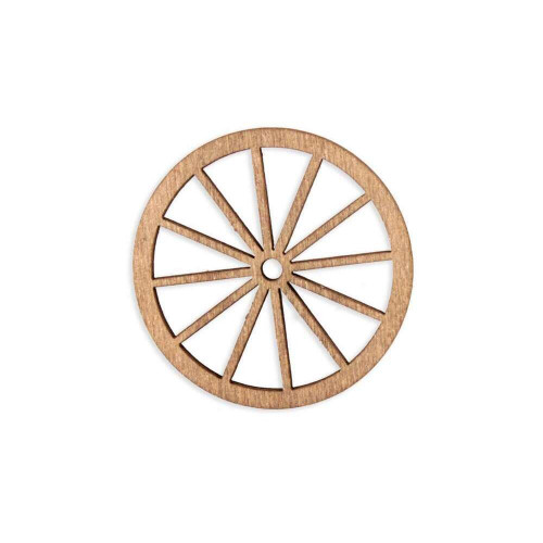 Roue pour charriot D6cm en bois