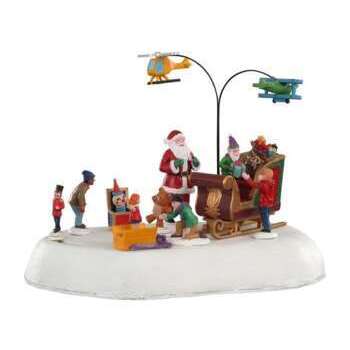 Scene animée jouets joyeux 15,0x22,3 H 16,4 cm