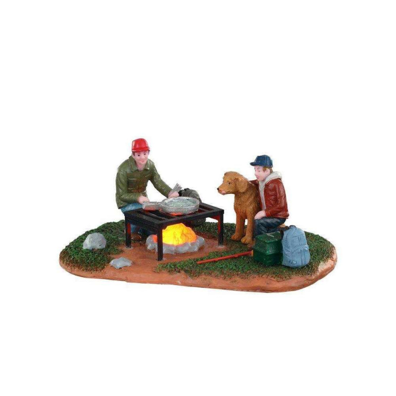 Scène animée poisson avec papa H.5,50cm