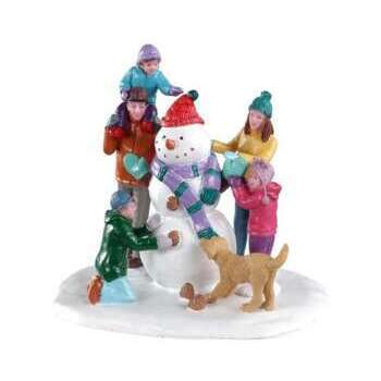 Figurine Bonhomme de neige en équipe