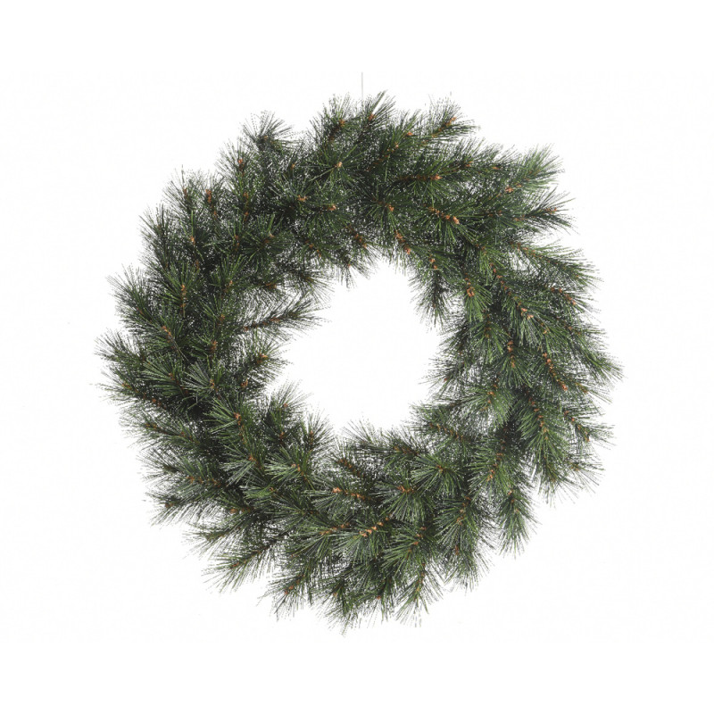 Couronne de Noël artificielle 'Malmö' vert givré -