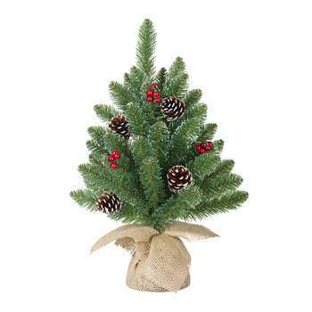 Sapin de Noël artificiel 'Creston' vert givré - 60