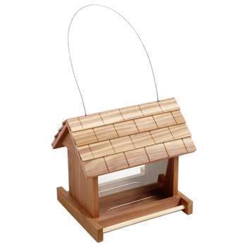 Mangeoire Terra en bois pour oiseaux du jardin