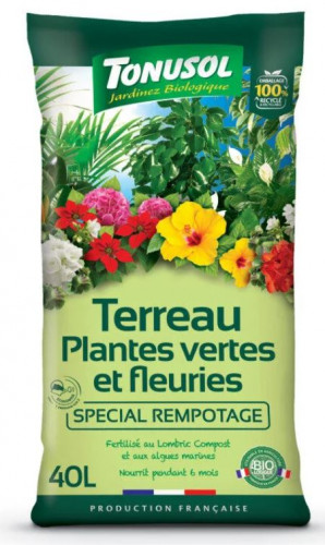 TERREAU PLANTES VERTES ET FLEURIES TONUSOL